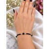 Bransoletka srebrna 925 Talizman TURMALIN CZARNY CYTRYN kamienie naturalne